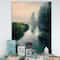 Designart - Twilight Fog Lakeshore - Landscape & Nature Canvas Art